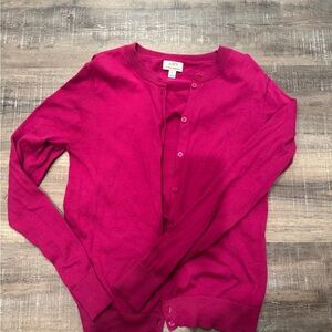 J Crew classic berry cardigan